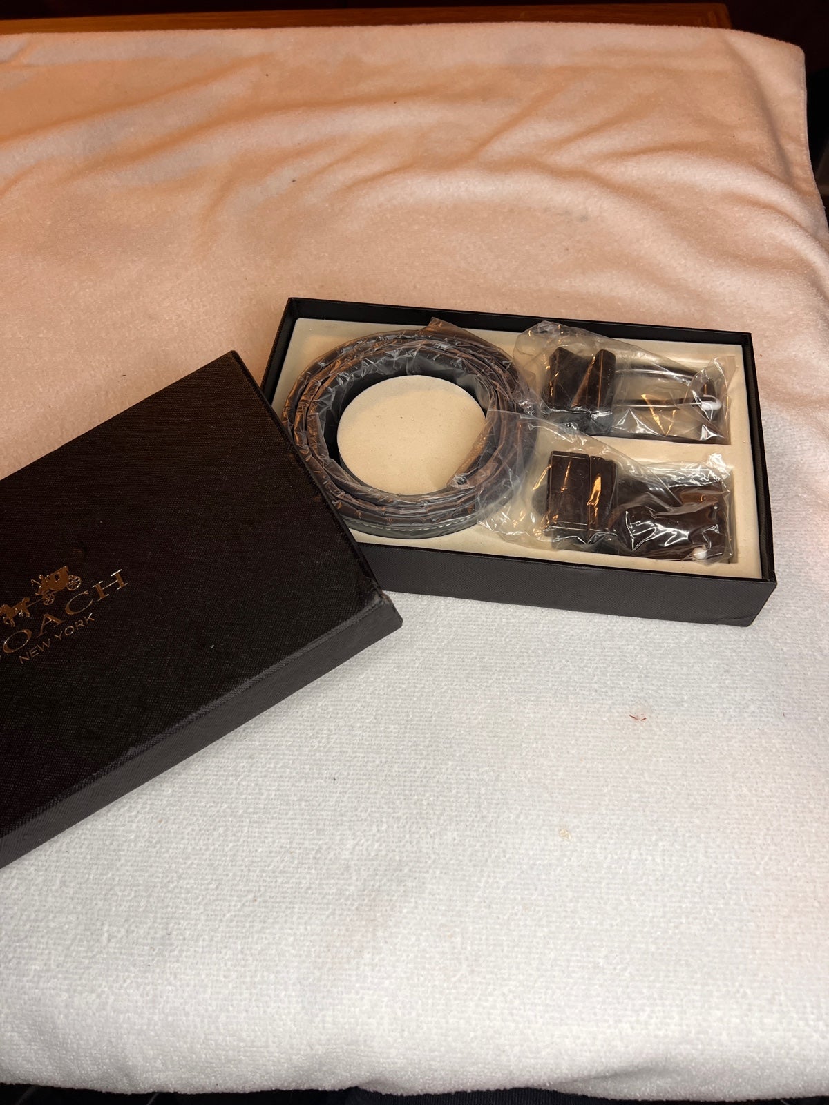 Coach Leather Belt with 2 Buckles