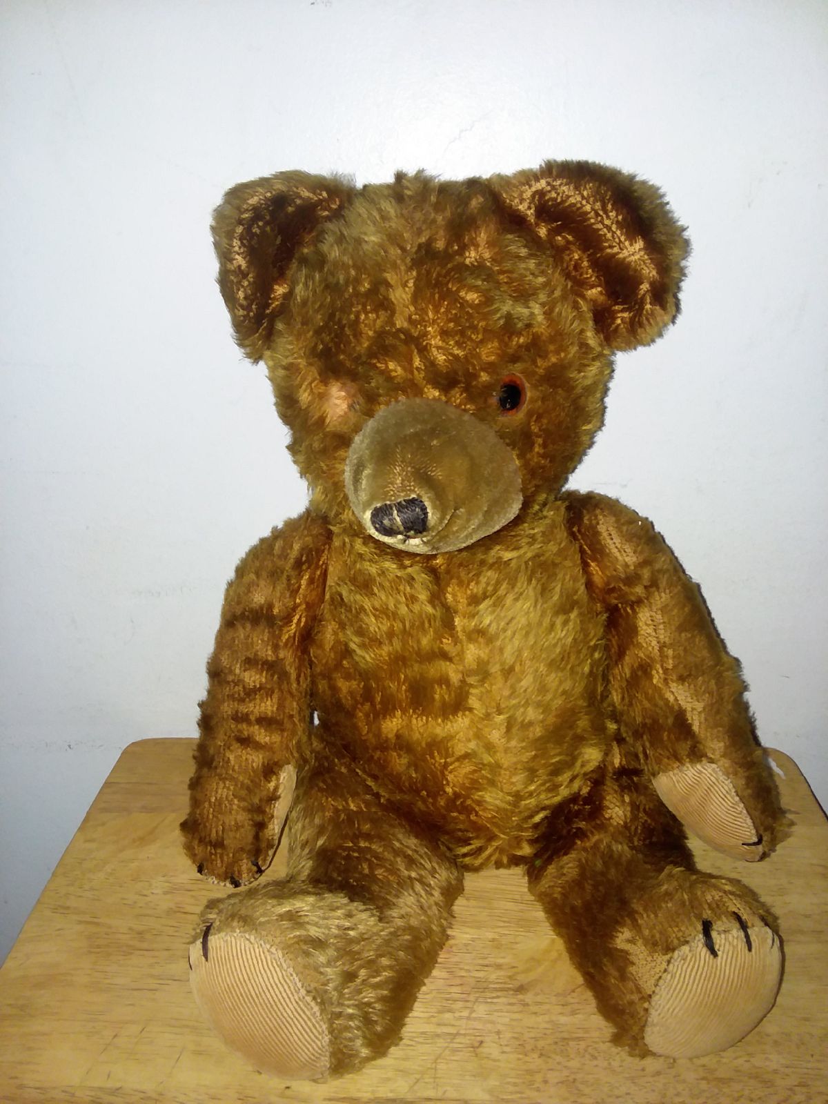 VINTAGE MOHAIR JOINTED TEDDY BEAR