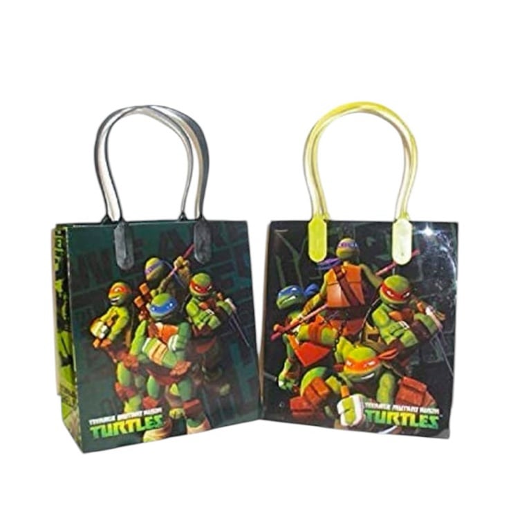 Teenage Mutant Ninja Turtles Glossy Plastic Goodie Gift Bags Set of 12 NWOT