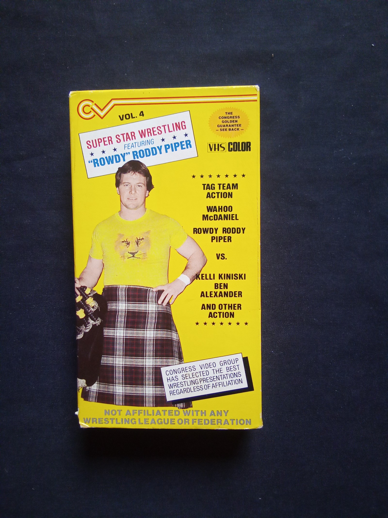 VINTAGE VHS ROWDY RODDY PIPER SUPERSTAR WRESTLING TAPE VOL. 4
