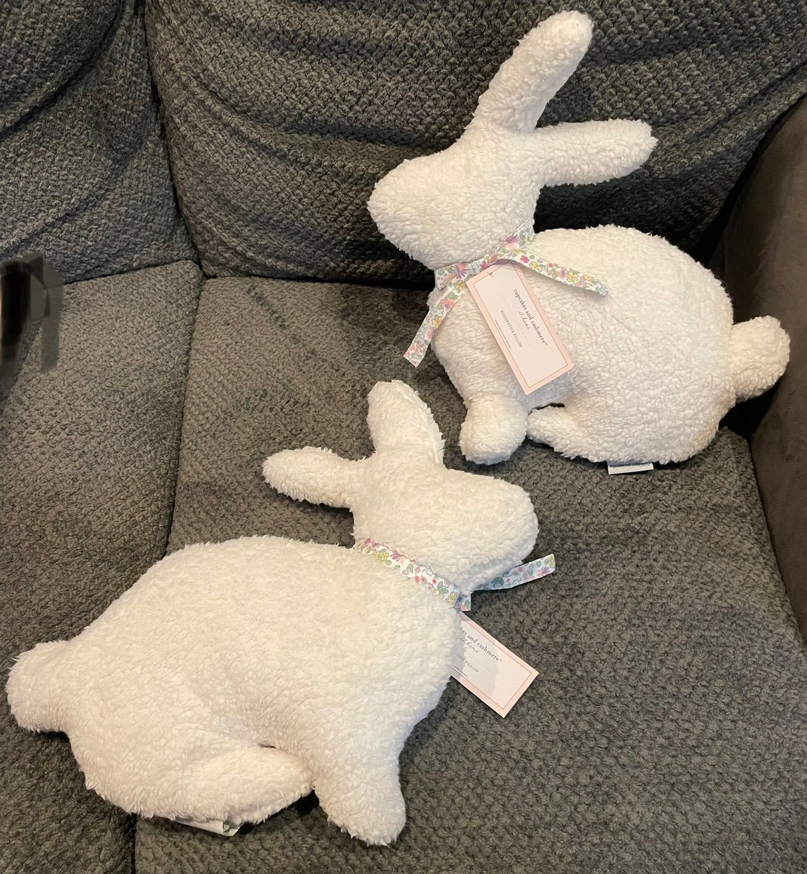 Cupcakes & Cashmere Easter Bunny Plush Throw Pillows - Set of 2