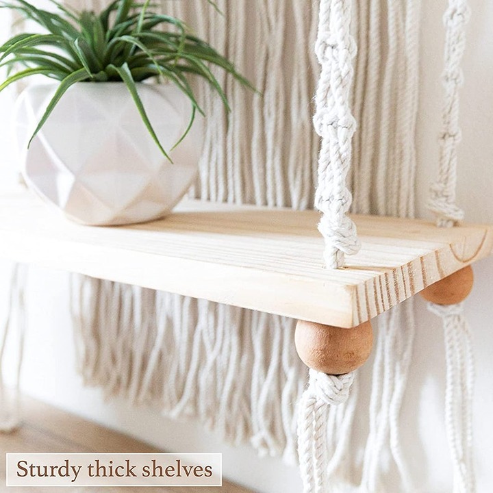 Fringe Wall Rack - 3 shelves (pine)