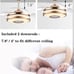 36'' Retractable Ceiling Fan, Fans with Bluetooth Music Player, Fandelier