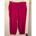 LOFT Women’s Bright Pink Linen Blend Paperbag Pants Size XL