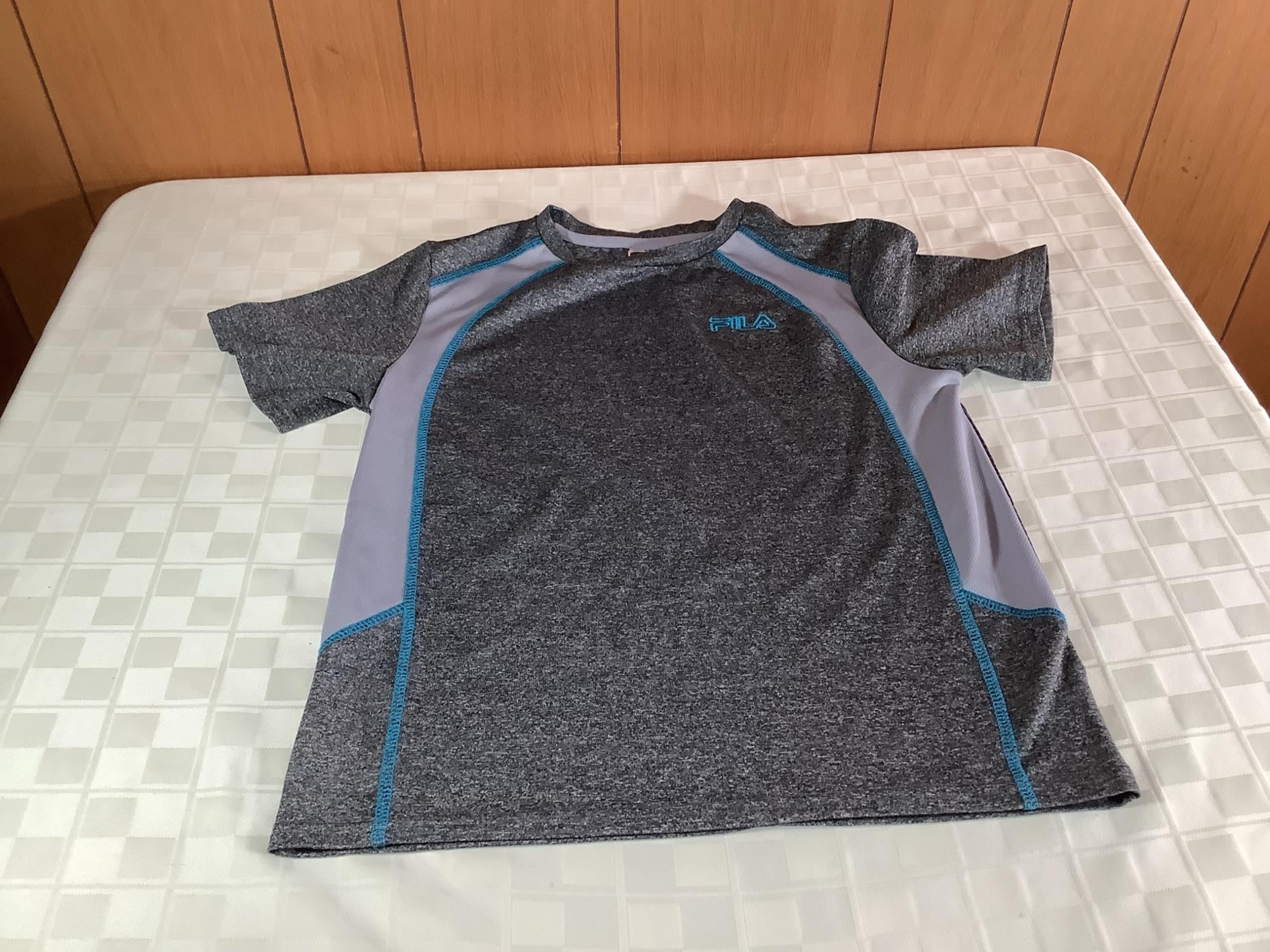 Boys gray & blue shirt size large (10/12) by Fila