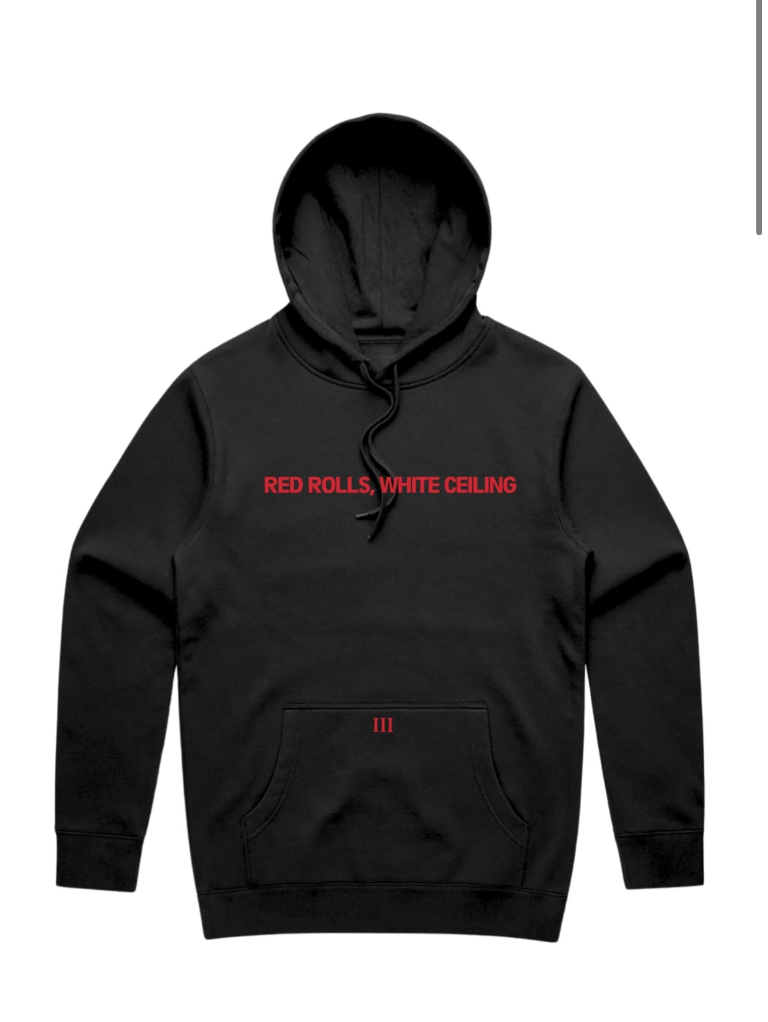Men’s size XL The Game documentary red rolls , white ceiling hoodie merch new