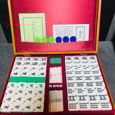 Mahjong tiles 28mm Mizuno Maruichi with green back Nationalist