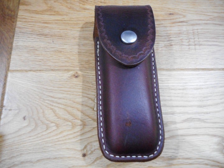 Gerber MP600 or Diesel multi tool leather sheath. Sheath only. Tooled flap