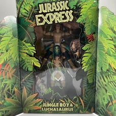 AEW Jungle Boy & Luchasaurus Signed Jurassic Express RSC Figure Set JSA COA