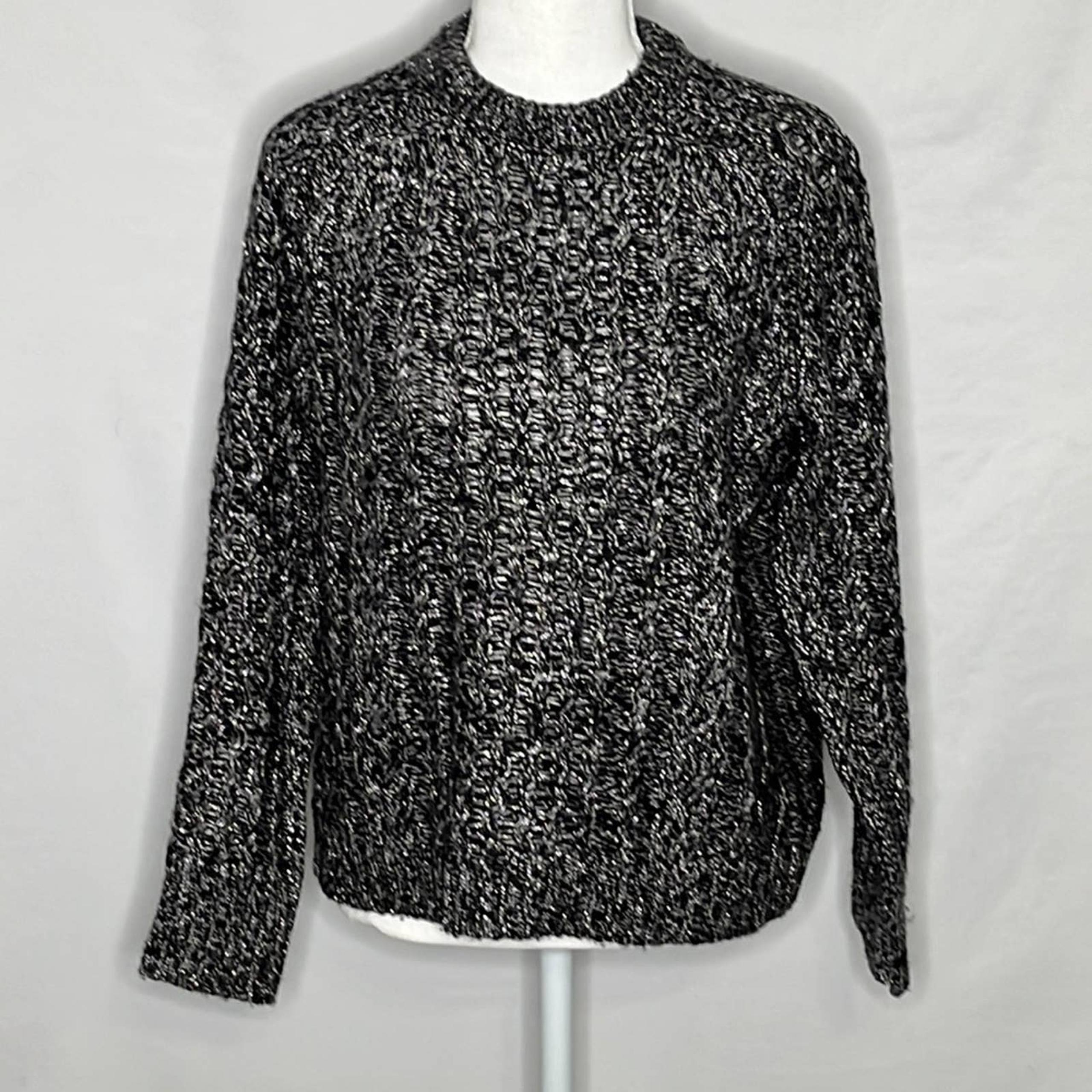Marc by Marc Jacobs Cable Knit Crew Neck Wool Blend Metallic Sweater - Size XS