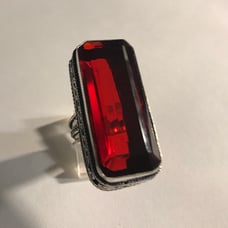 Garnet 925 Sterling Silver Ring