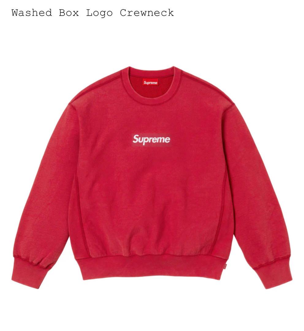 Supreme Washed Box Logo Crewneck