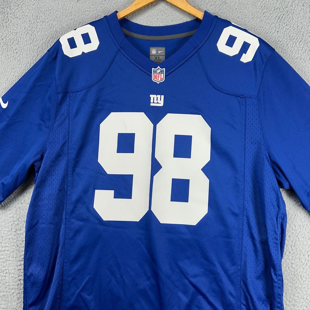 Damon Harrison New York Giants Jersey Shirt Mens XL Blue Football On Field Nike