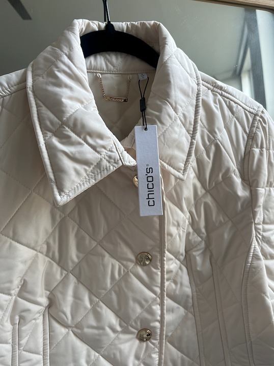 Chico's Quilted Jacket Cream White (Brand New)
