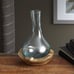 Hand Blown Glass Vase & Decanter on Teak Wood Base