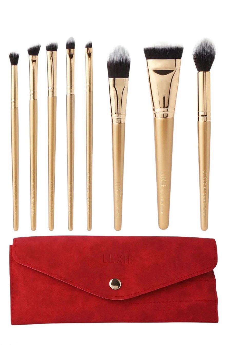 Luxie Glitter and Gold brush set brand new
