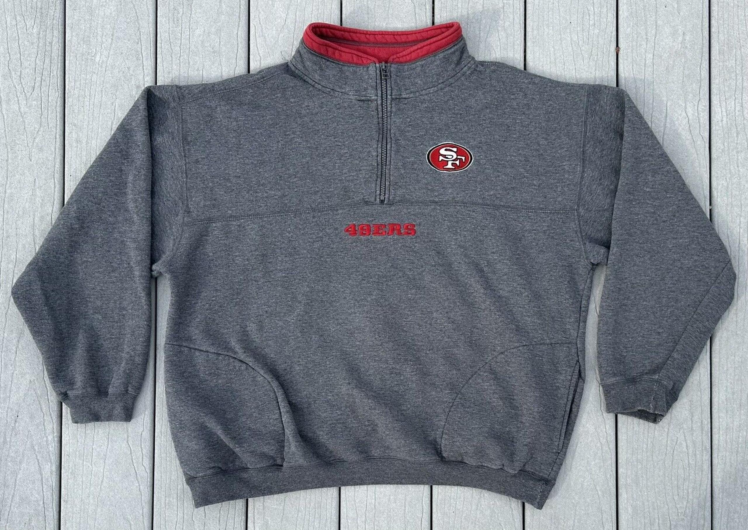 Vintage San Francisco 49ers Logo Athletic 1/4 Zip Pullover Sweatshirt Men’s XL