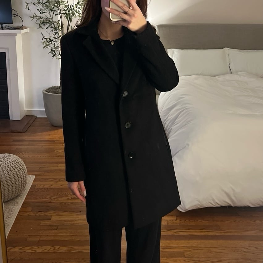 DKNY Women’s Wool Black Coat
