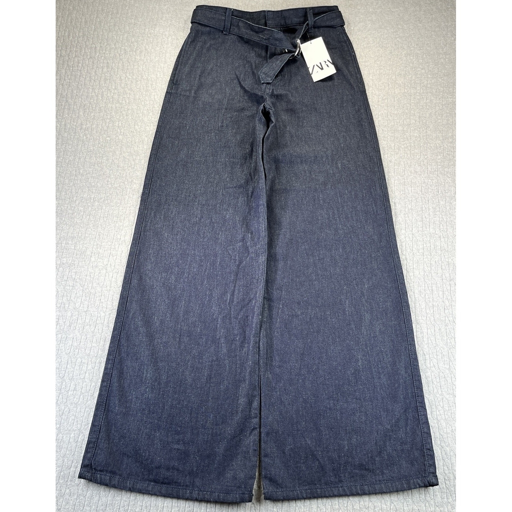 Zara wide leg baggy loose new with tags Women 4/28X32 high-rise hip-hop pants