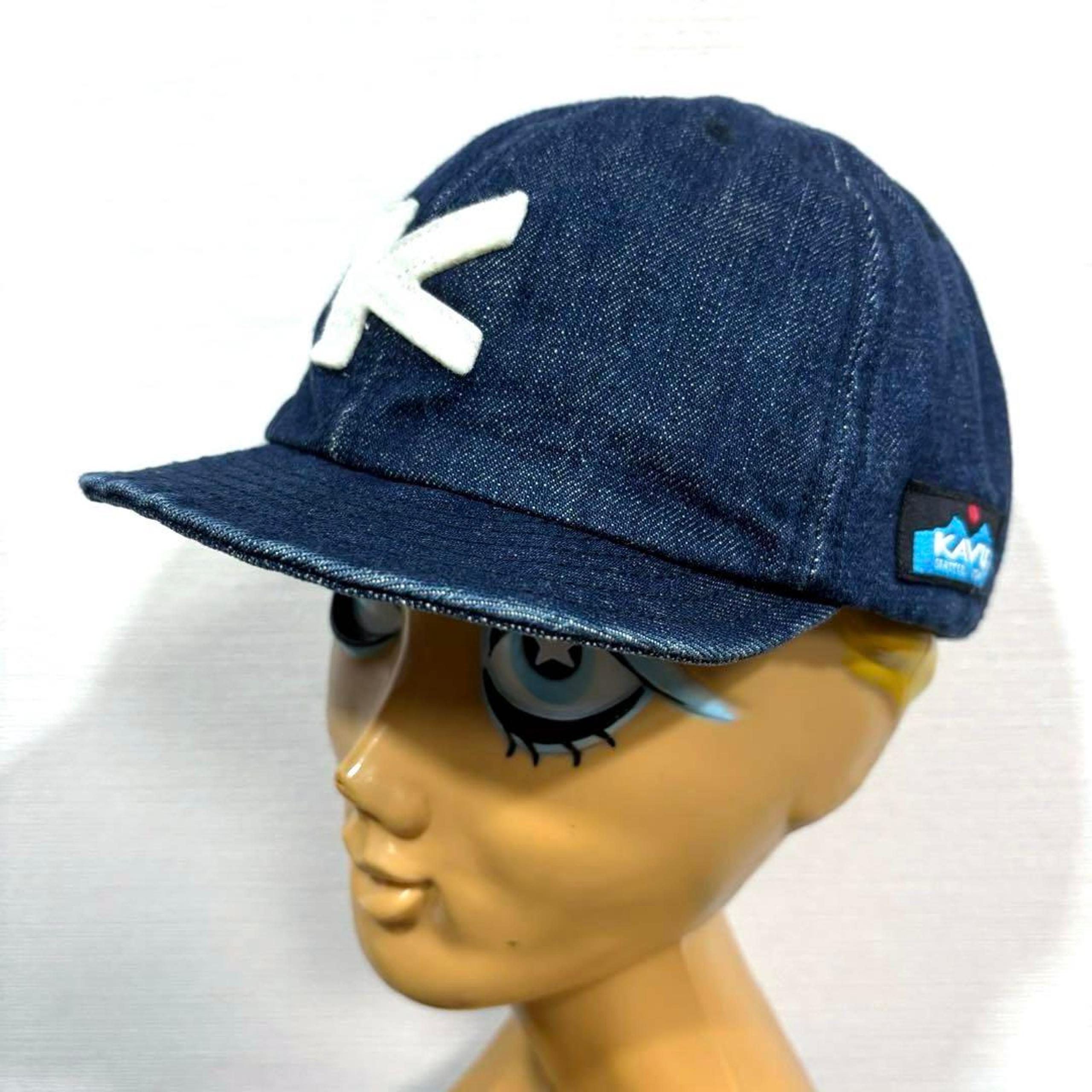 Excellent Condition KAVU Kavu Short Brim Baseball Cap Denim Indigo