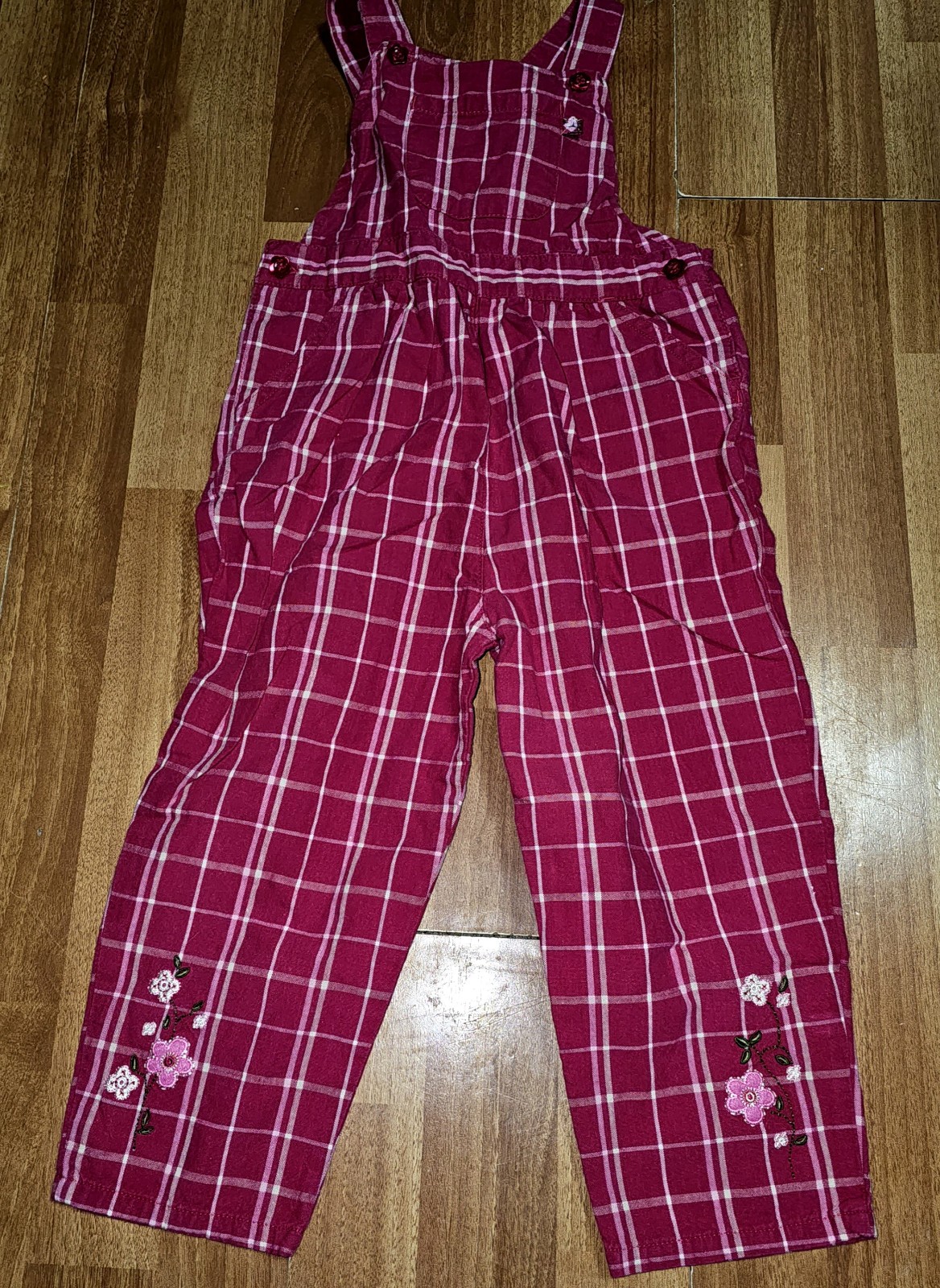 McKids 4t plaid overalls