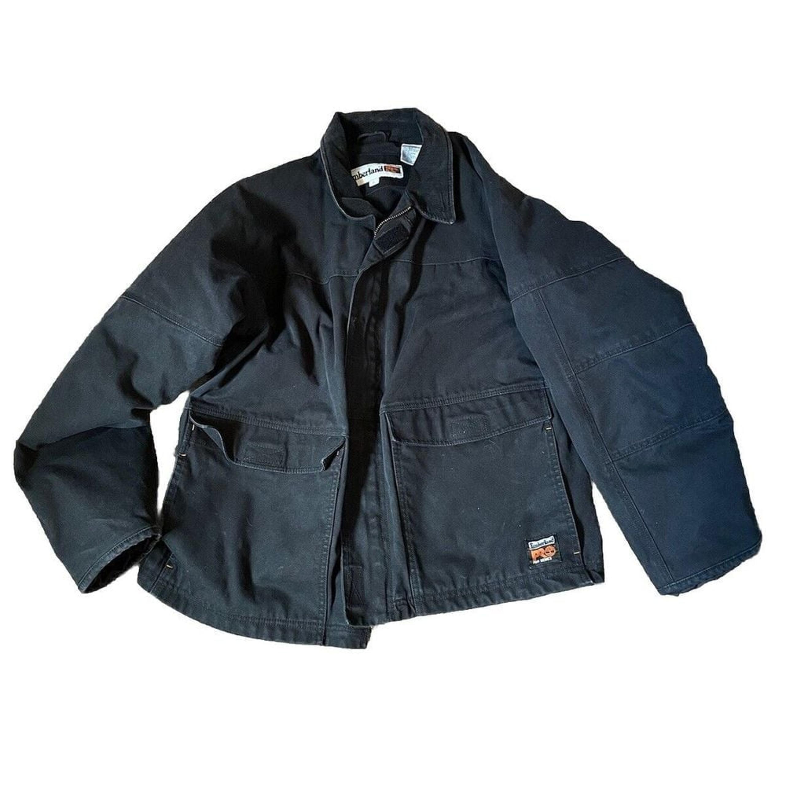 Timberland Coat Mens Large Pro Series Black Polartec Performance Work Gear Used