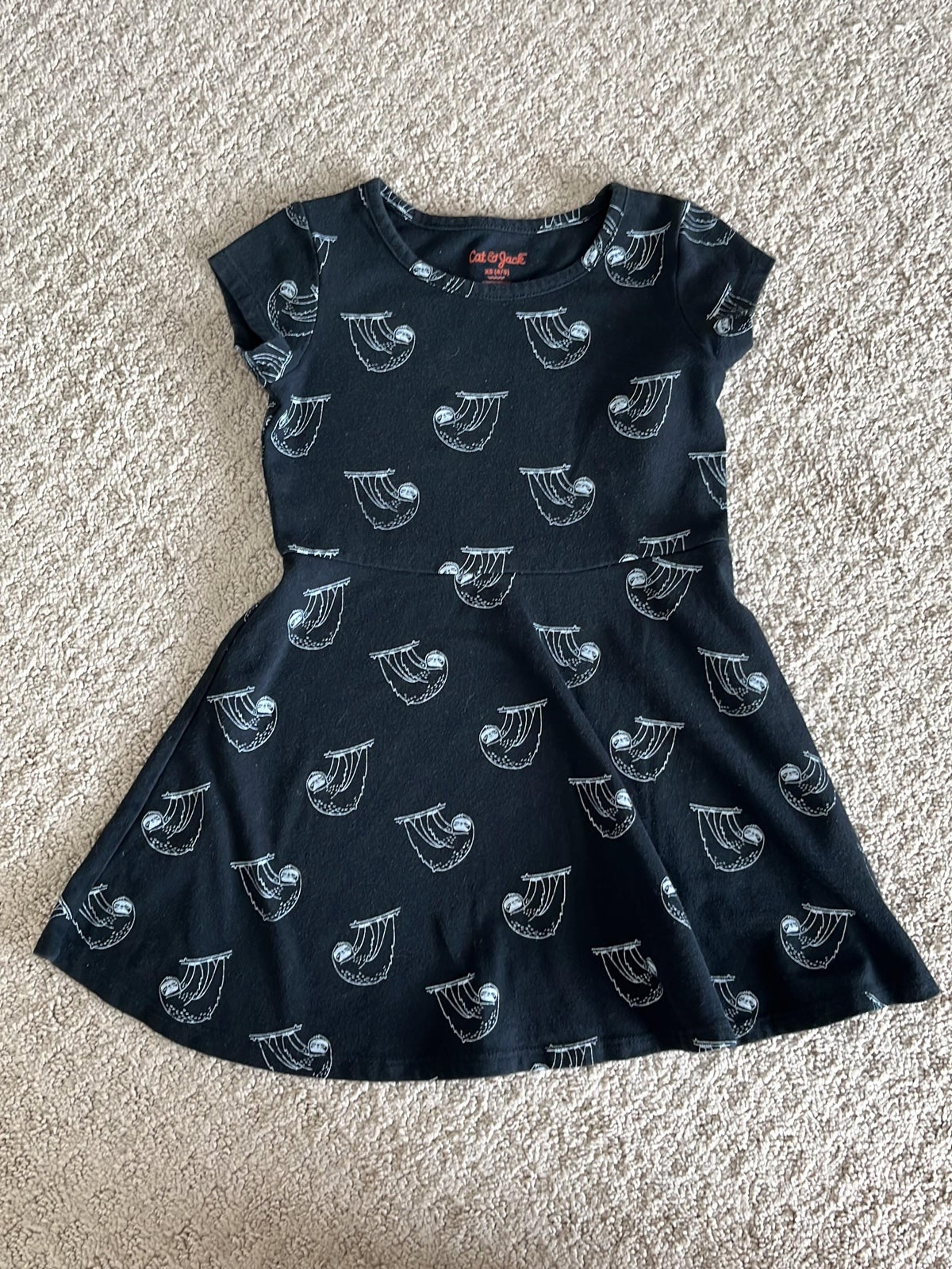 Girls XS sloth skater dress