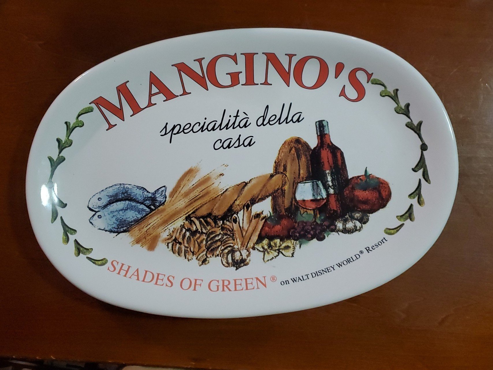 Mangino's plate SOG Disney World Shades of Green