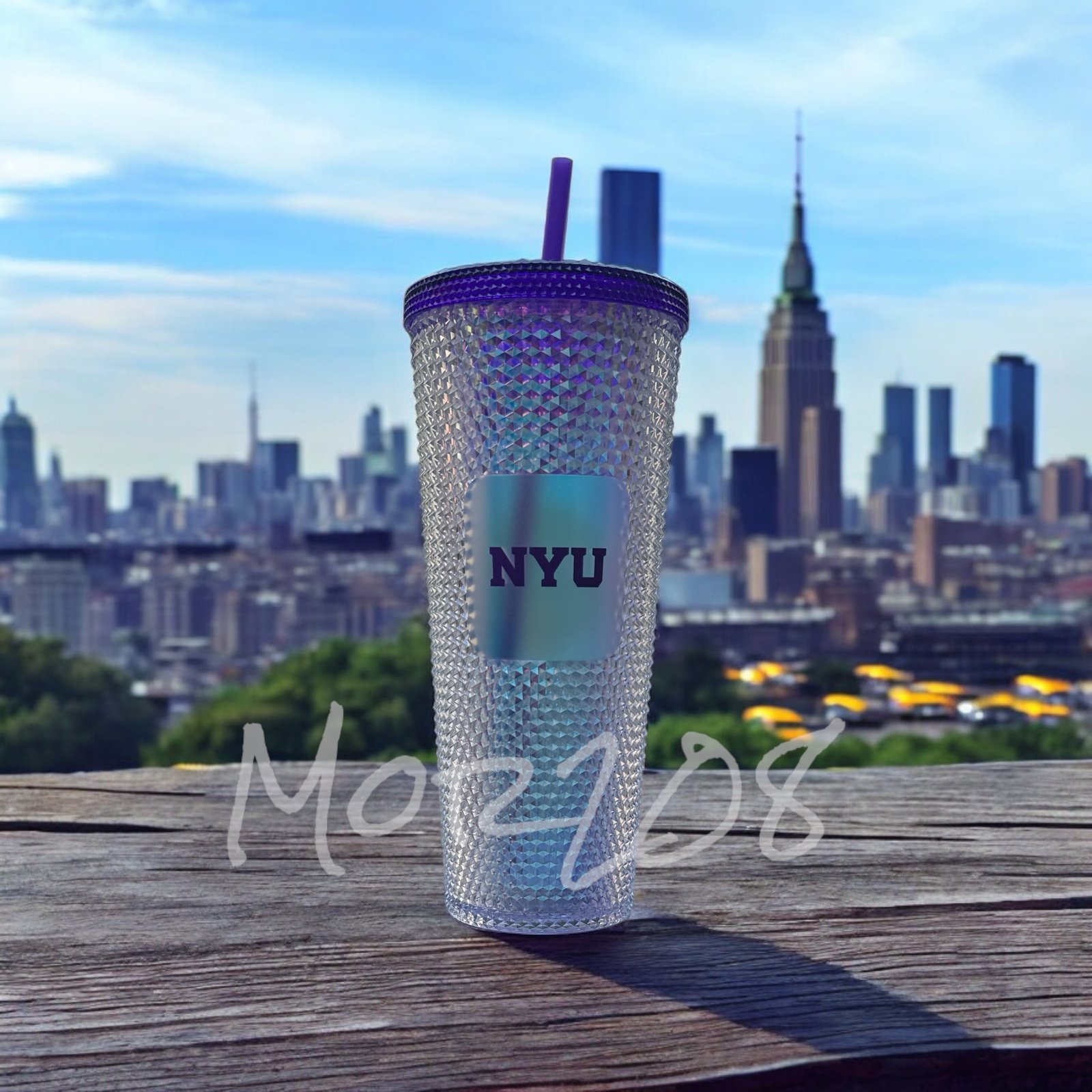 NYU starbucks studded tumbler nwt rts NEW