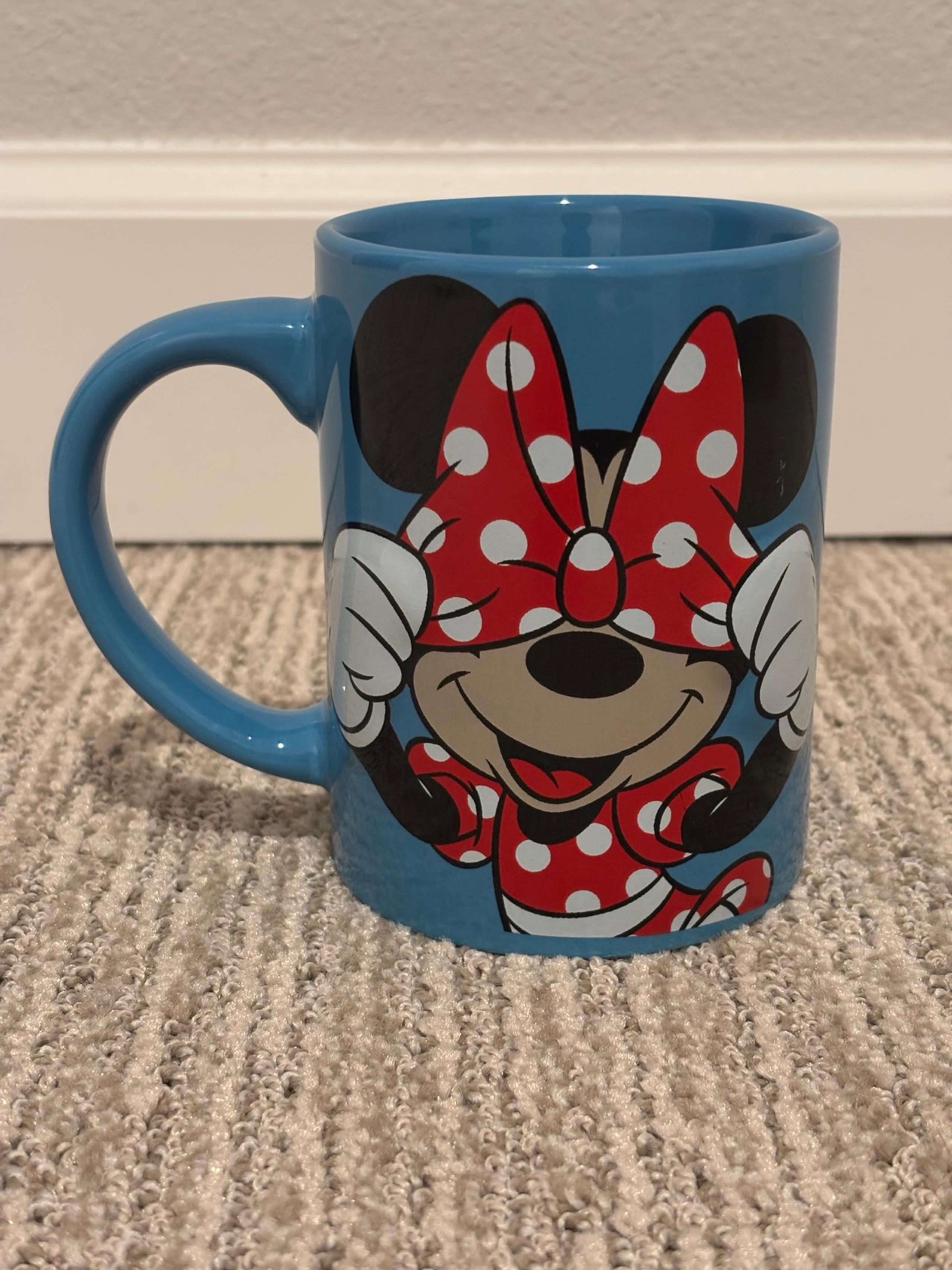 Disney Jerry Leigh Minnie Mouse blue peekaboo bow coffee mug