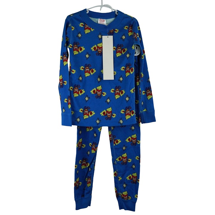 NWT Hanna Andersson Captain America Marvel Kids Pajamas Set US Size 4 Blue Long