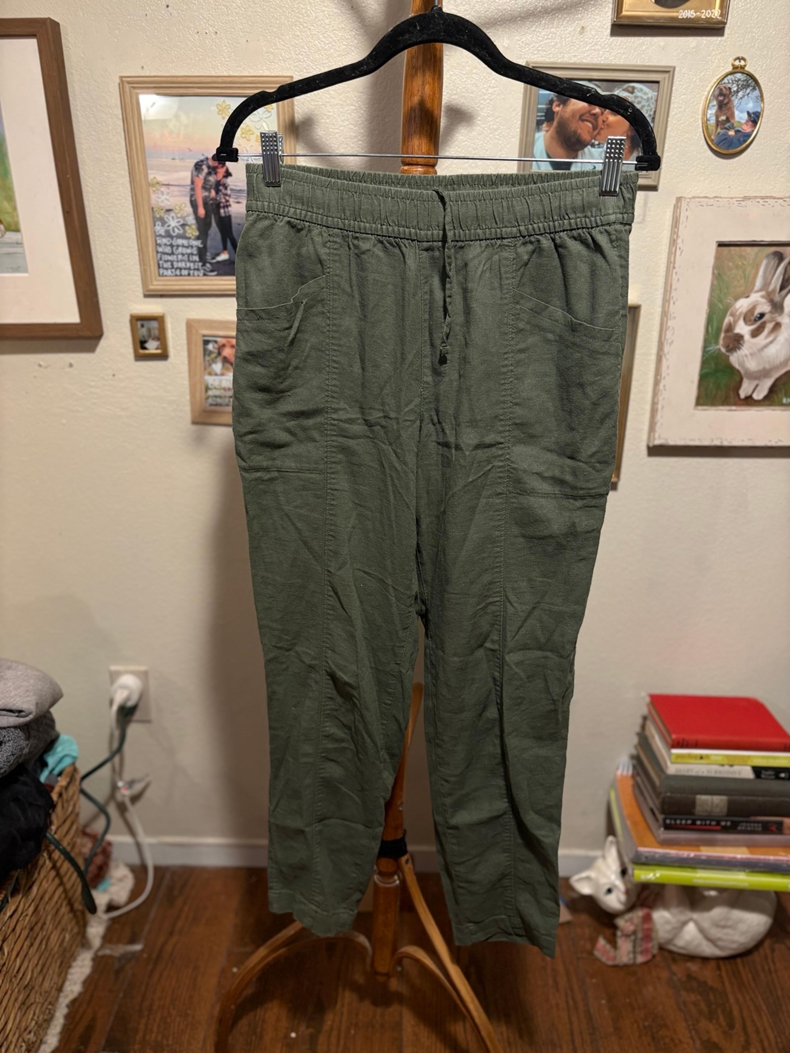 Old Navy Women’s Olive Green Linen Pants (S)