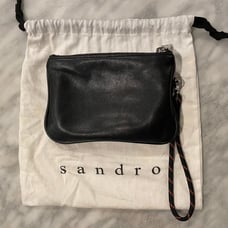 Sandro Soft Leather Wristlet Handbag Wallet
