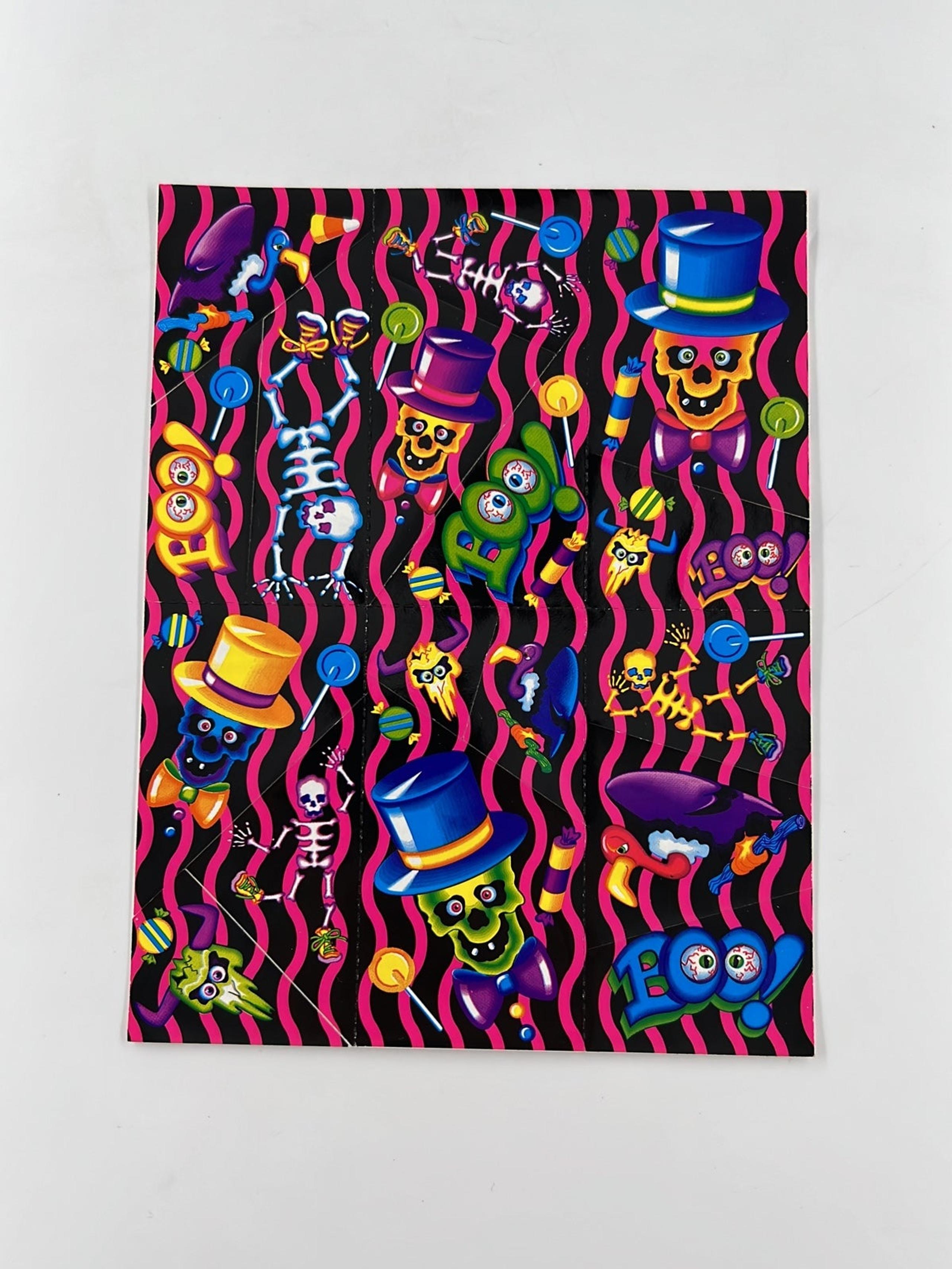 Lisa Frank Stickers Halloween Skeletons S198