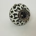 Vintage Trinket Box Enamel Rhinestone Flower Basket 2.5” Rare Hinged HTF Silver.