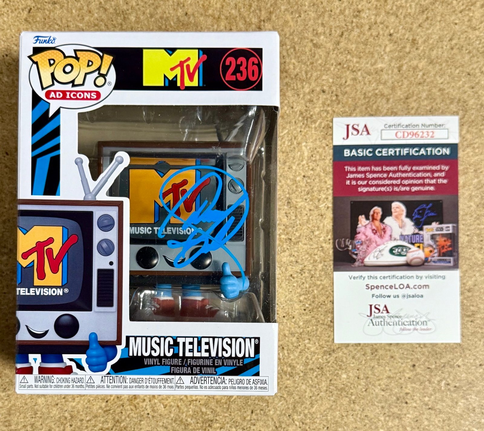Musician Donny Osmond Signed 2024 MTV Funko Pop #236 With JSA COA