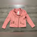 Soft Surroundings Dusty Coral Pink Faux Suede Moto Motorcycle Biker Jacket Coat