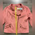 Soft Surroundings Dusty Coral Pink Faux Suede Moto Motorcycle Biker Jacket Coat