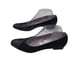EUC Salvatore Ferragamo women's leather suede patchwork low heeled pumps, luxury