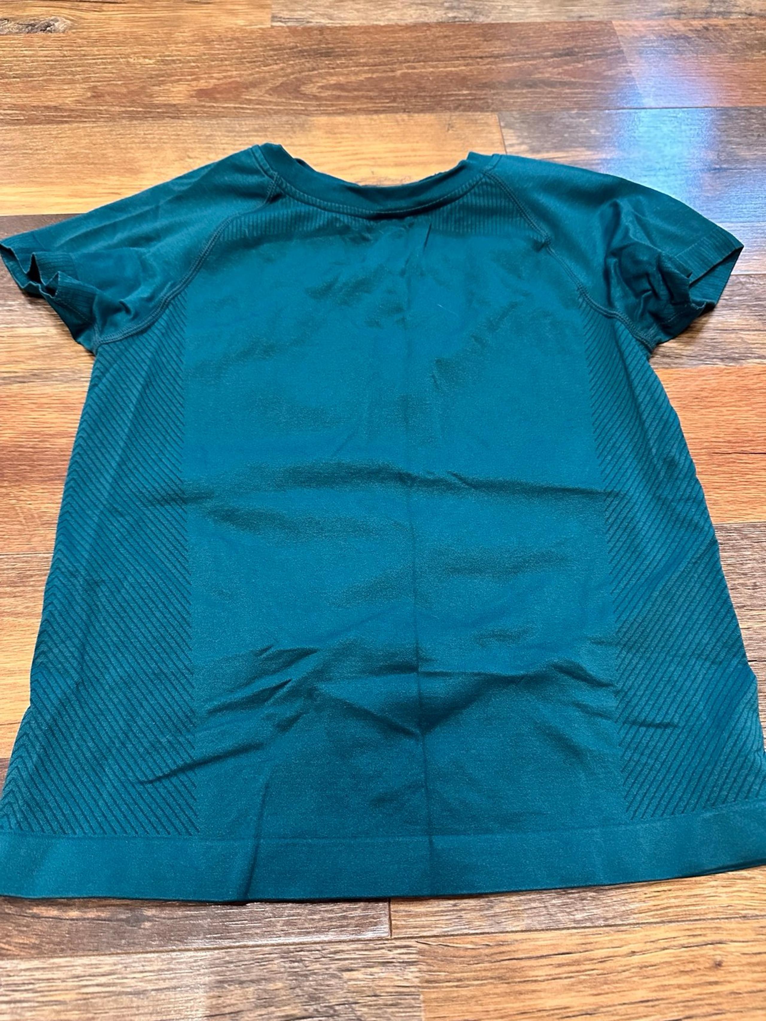Teal Tight Fit Workout Top Medium - SHEIN