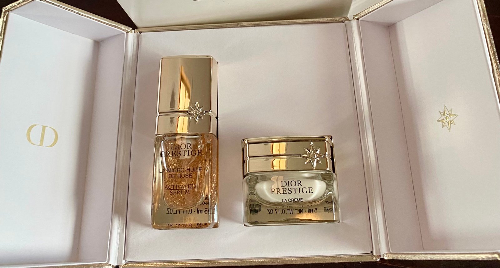 Dior Prestige skincare set.