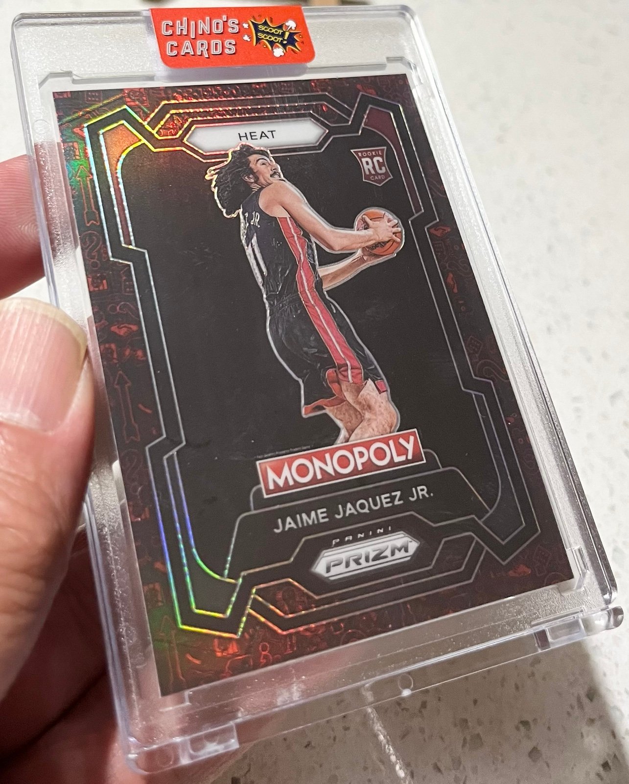 RC Jaime Jaquez Jr Red Pattern Prism 2023-24 Monopoly Prism
