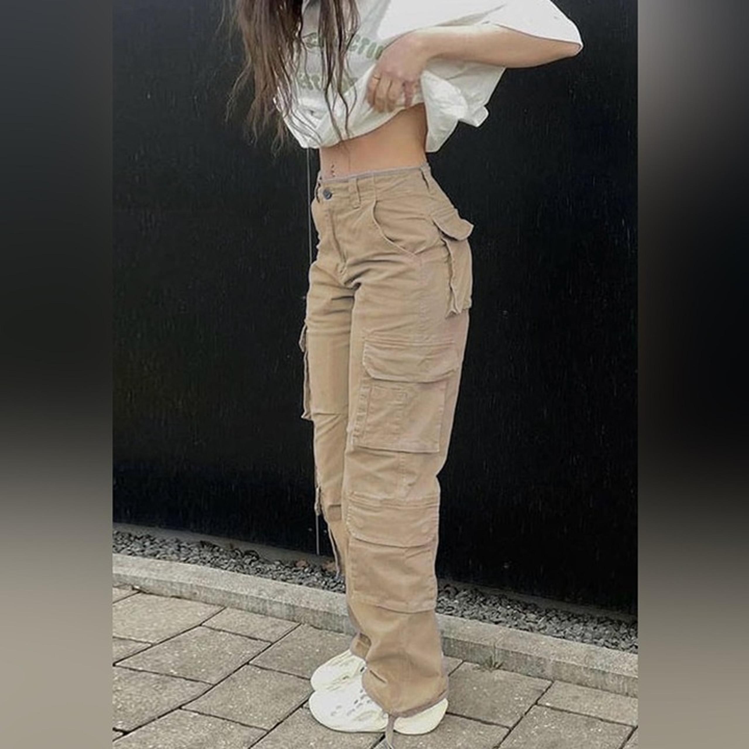 NEW| Women's Size Large Baggy Hiking Military Tactical Army Cargo Pants Pants