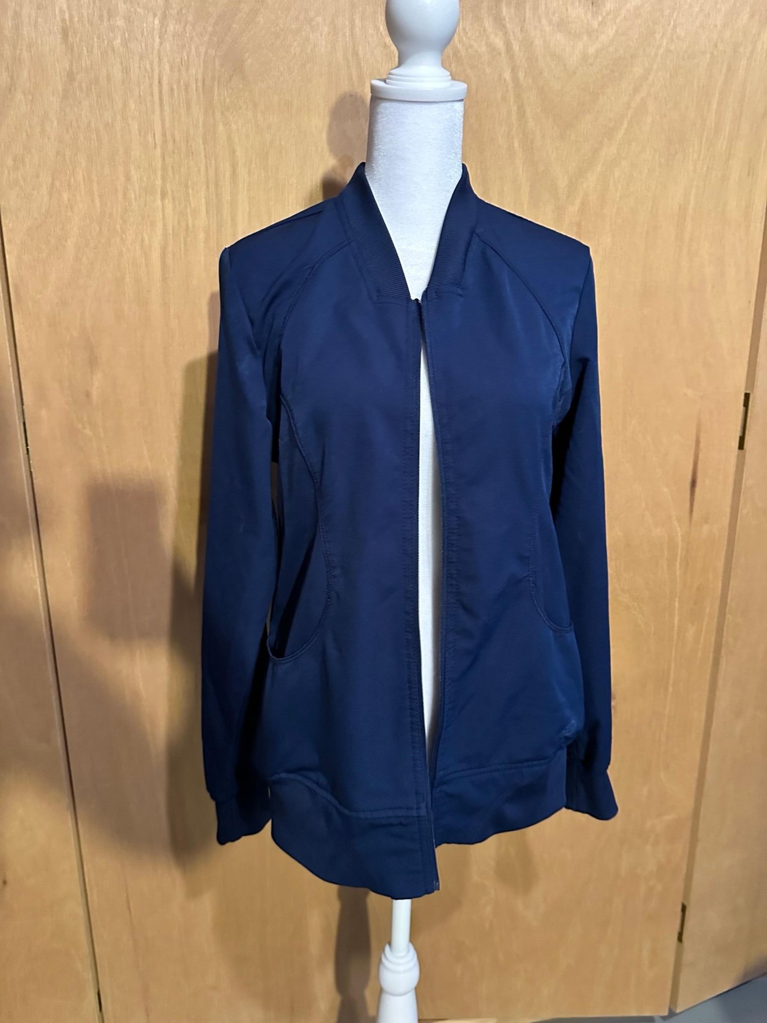 Dickies women’s scrub jacket, navy blue, size xs