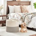 NEW Large Blanket Basket (18 X18 X16 ) Woven Baby Laundry Hamper (Storage Cotton
