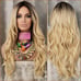 Freepart 360 honey blonde wavy lace front wig