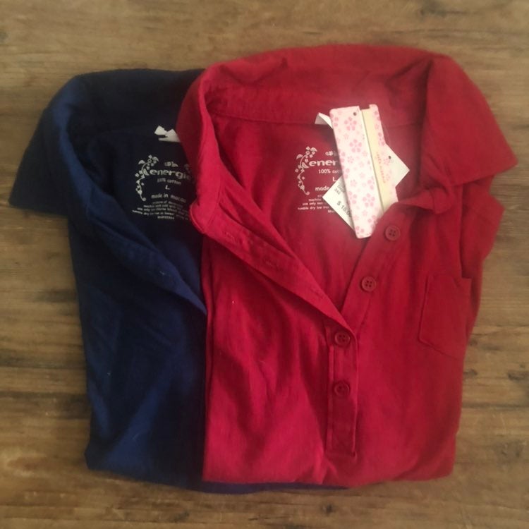 Set of 2 New Large Energie Polo Shirts