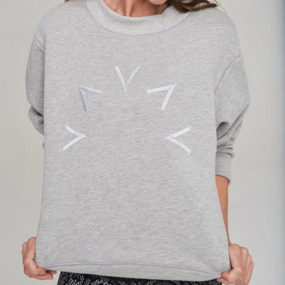 Varley Women Sweatshirt Heather Gray Knoll Crewneck size XS