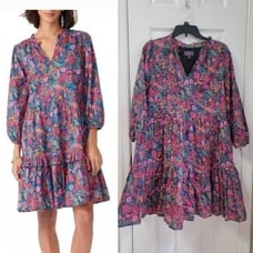 J.Crew Tiered Popover Ciara Floral Dress S