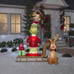 Grinch and Max On Sled Scene Christmas Inflatable